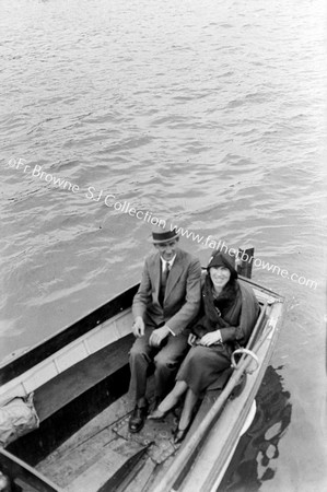 MR POWELL (OF COBH) WITH HIS MOTOR BOAT